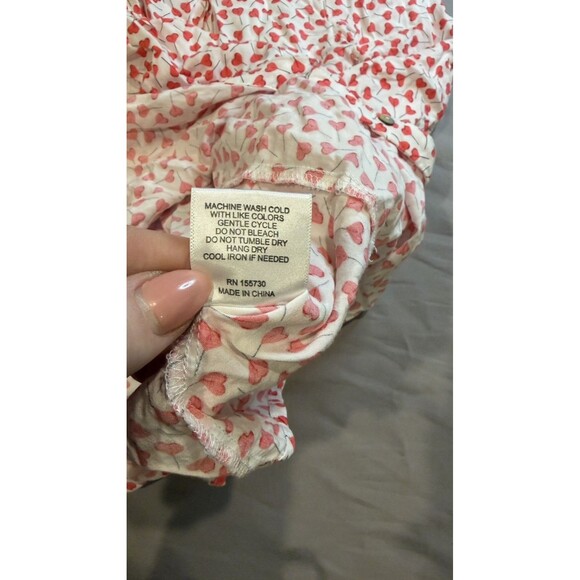 Jane & Delancey Women Tunic Blouse Button Pink Heart Valentine Long Sleeve Large - Picture 5 of 7